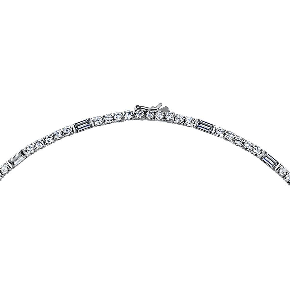 Front view of Art Deco CZ Tennis Necklace, 2 of 6
