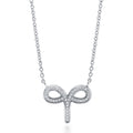 Zodiac CZ Pendant Necklace in Sterling Silver, Aries