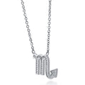 Front view of Zodiac CZ Pendant Necklace in Sterling Silver, Scorpio