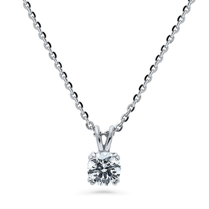 Solitaire 0.8ct/0.9ct CZ Set in Sterling Silver