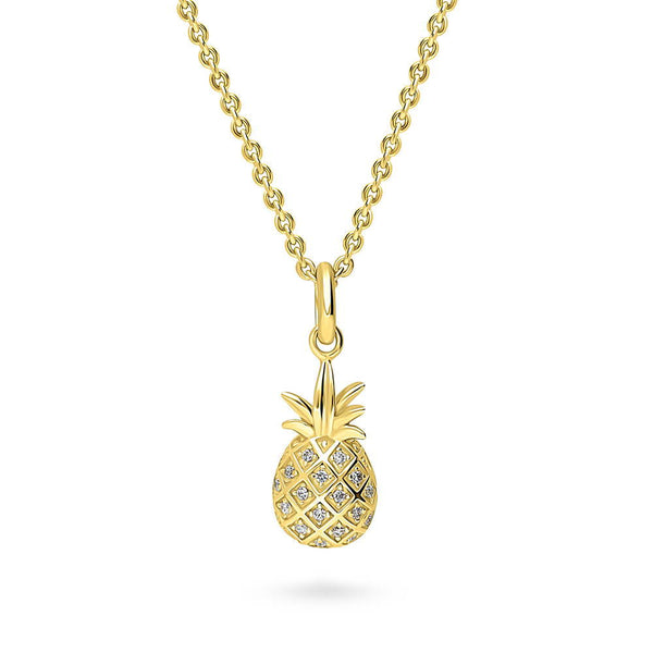 ●PINK PINEAPPLE● BEAR NECKLACEPINK m1037_1055173 Crystal Haze Nostalgia Bear Classic Pendant-Candy Pink