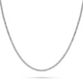 CZ Tennis Choker Necklace Set in Sterling Silver, 3-Piece Style 1