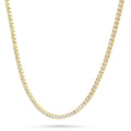 Front view of CZ Tennis Choker Necklace Set in Sterling Silver, 3-Piece Style 1