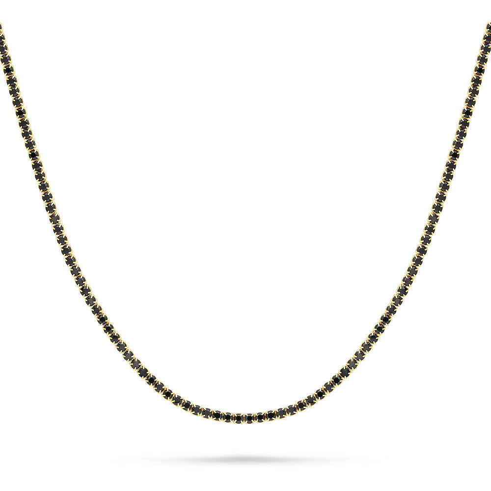 CZ Tennis Choker Necklace Set in Sterling Silver, 3-Piece Style 1