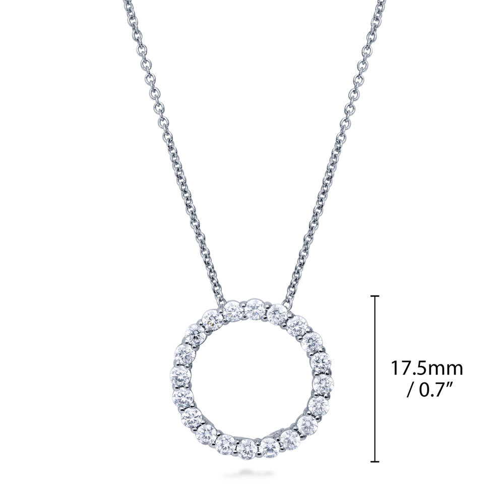 Sterling silver CZ necklace
