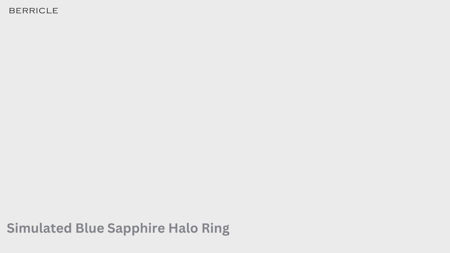 Halo Milgrain Sapphire-Blue CZ Ring in Sterling Silver, 3 of 16