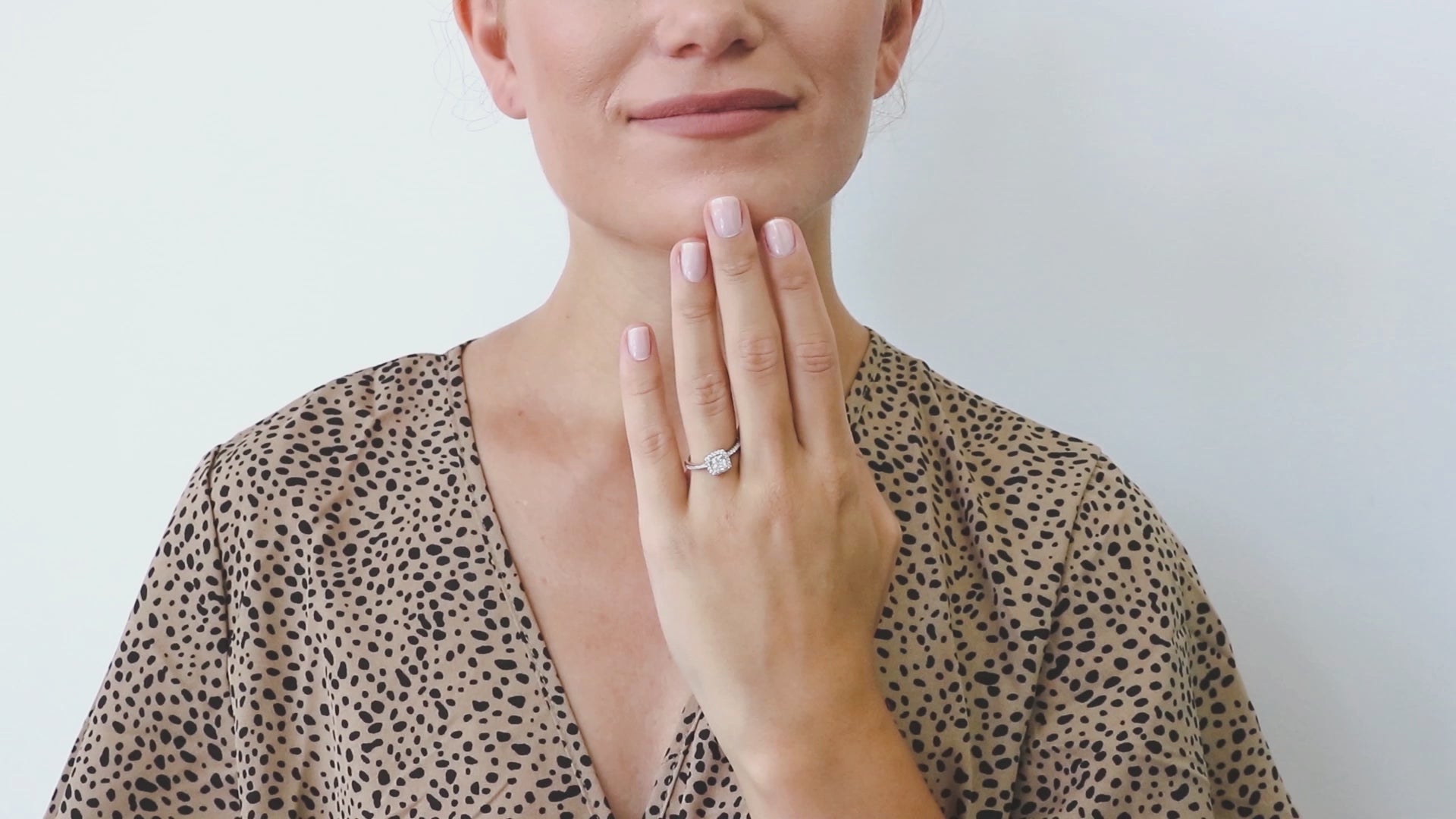 Video Contains Halo Cushion CZ Ring Set in Sterling Silver. Style Number R576-CL