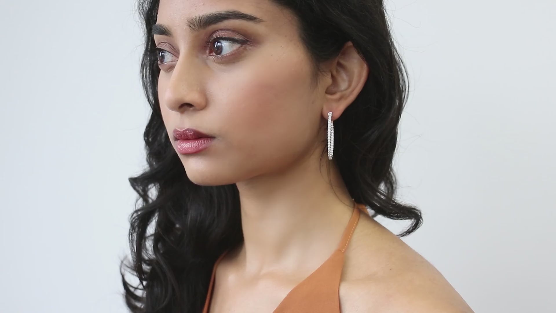 Oval Inside-Out Hoop Earrings
