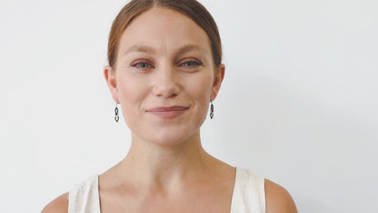 Black and White Dangle Earrings