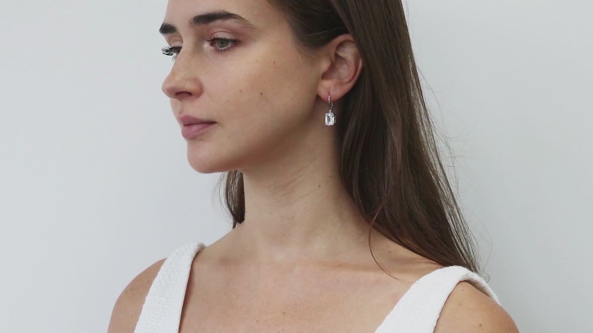 Solitaire Dangle Earrings