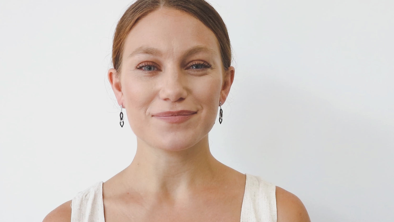 Black and White CZ Earrings in Sterling Silver, 3 of 9
