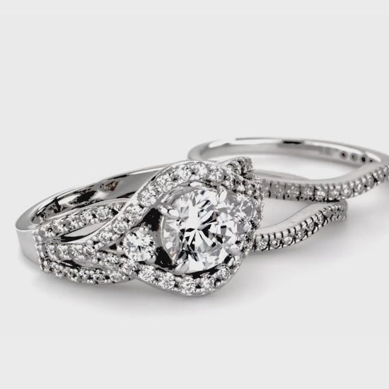 Video Contains 3-Stone Round CZ Ring Set in Sterling Silver. Style Number VR259-02