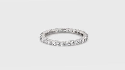Pave CZ Eternity Ring Set in Sterling Silver. Style Number VR678-01