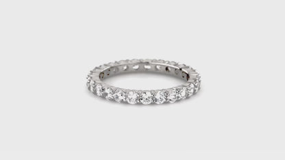 Video Contains Pave Set CZ Eternity Ring in Sterling Silver. Style Number R448-25
