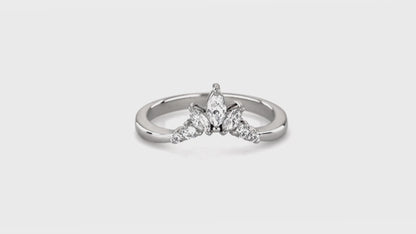 Video Contains 3-Stone 7-Stone Emerald Cut CZ Ring Set in Sterling Silver. Style Number VR448-02