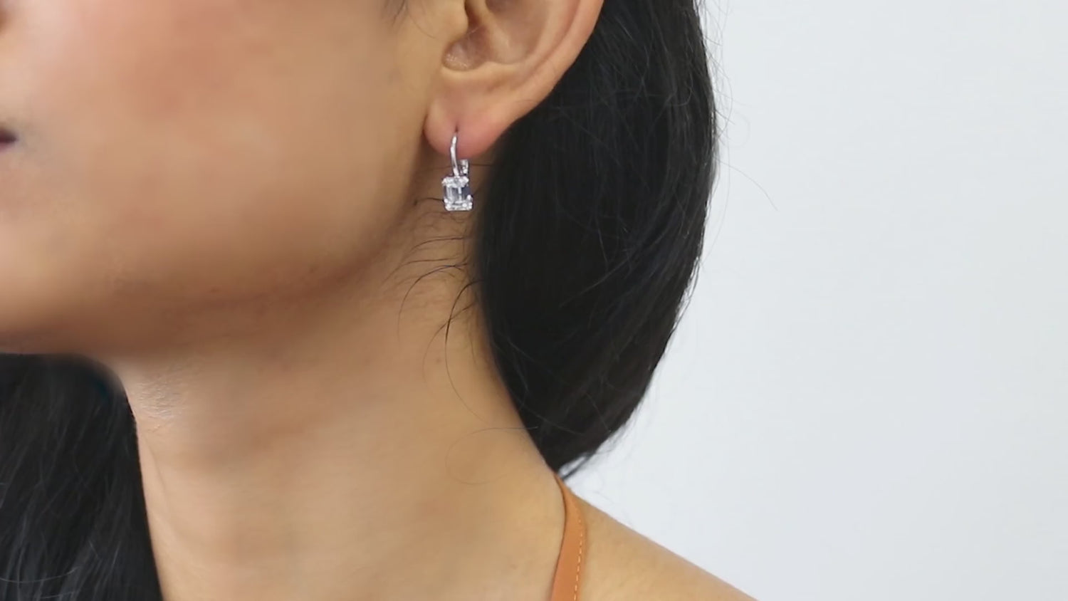 Solitaire CZ Earrings in Gold Flashed Sterling Silver, 2 Pairs, 4 of 12