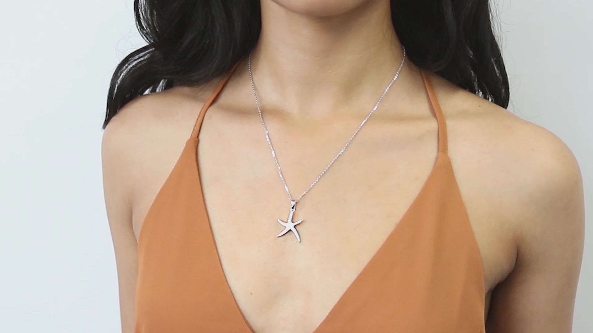 Video Contains Starfish CZ Pendant Necklace in Sterling Silver. Style Number N1148-01