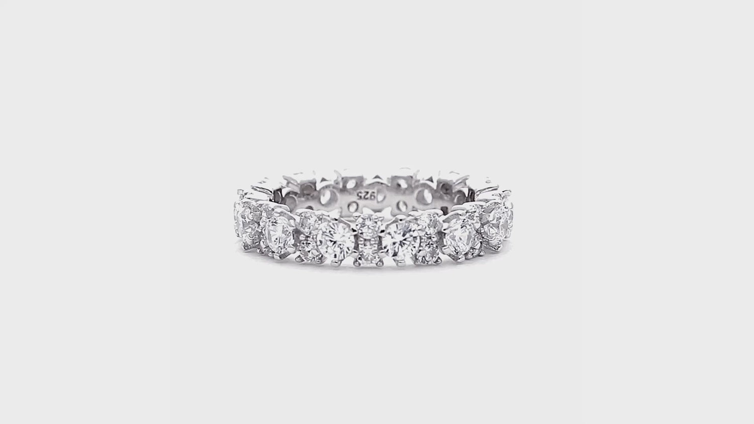 CZ Eternity Ring in Sterling Silver, 4 of 11
