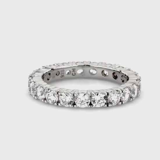 Video Contains CZ Eternity Ring in Sterling Silver. Style Number R1426-01