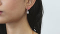 Solitaire 4ct Princess CZ Leverback Earrings in Sterling Silver