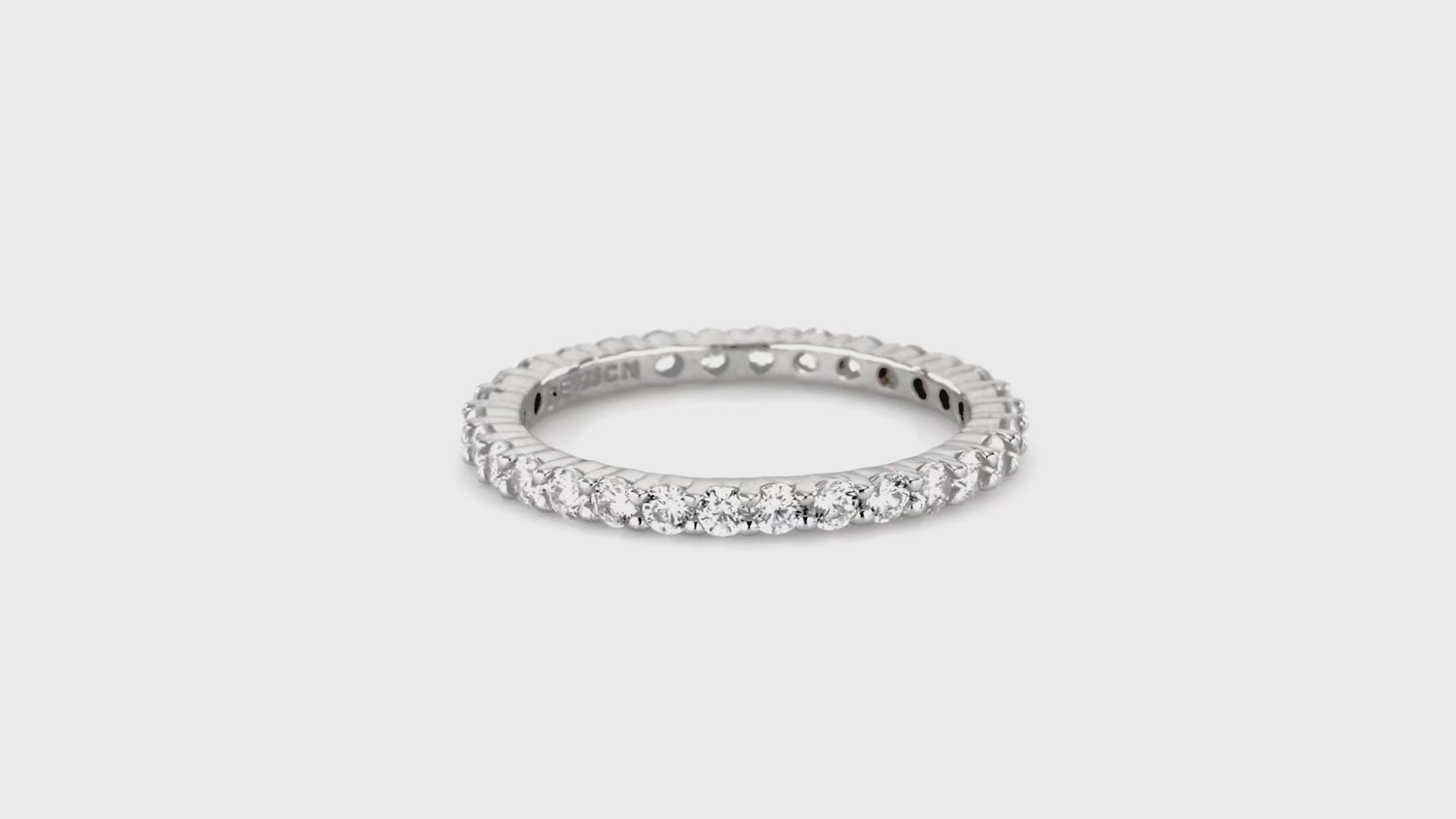 Pave CZ Eternity Ring in Sterling Silver, 7 of 12