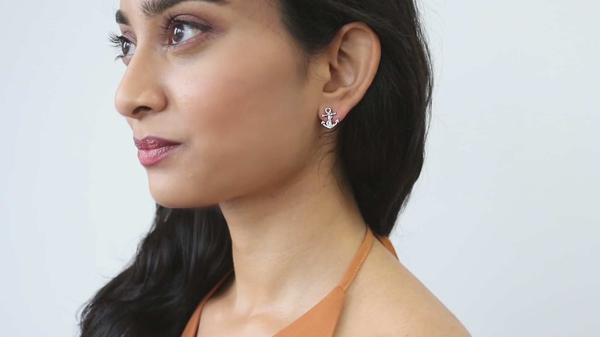 Anchor Stud Earrings