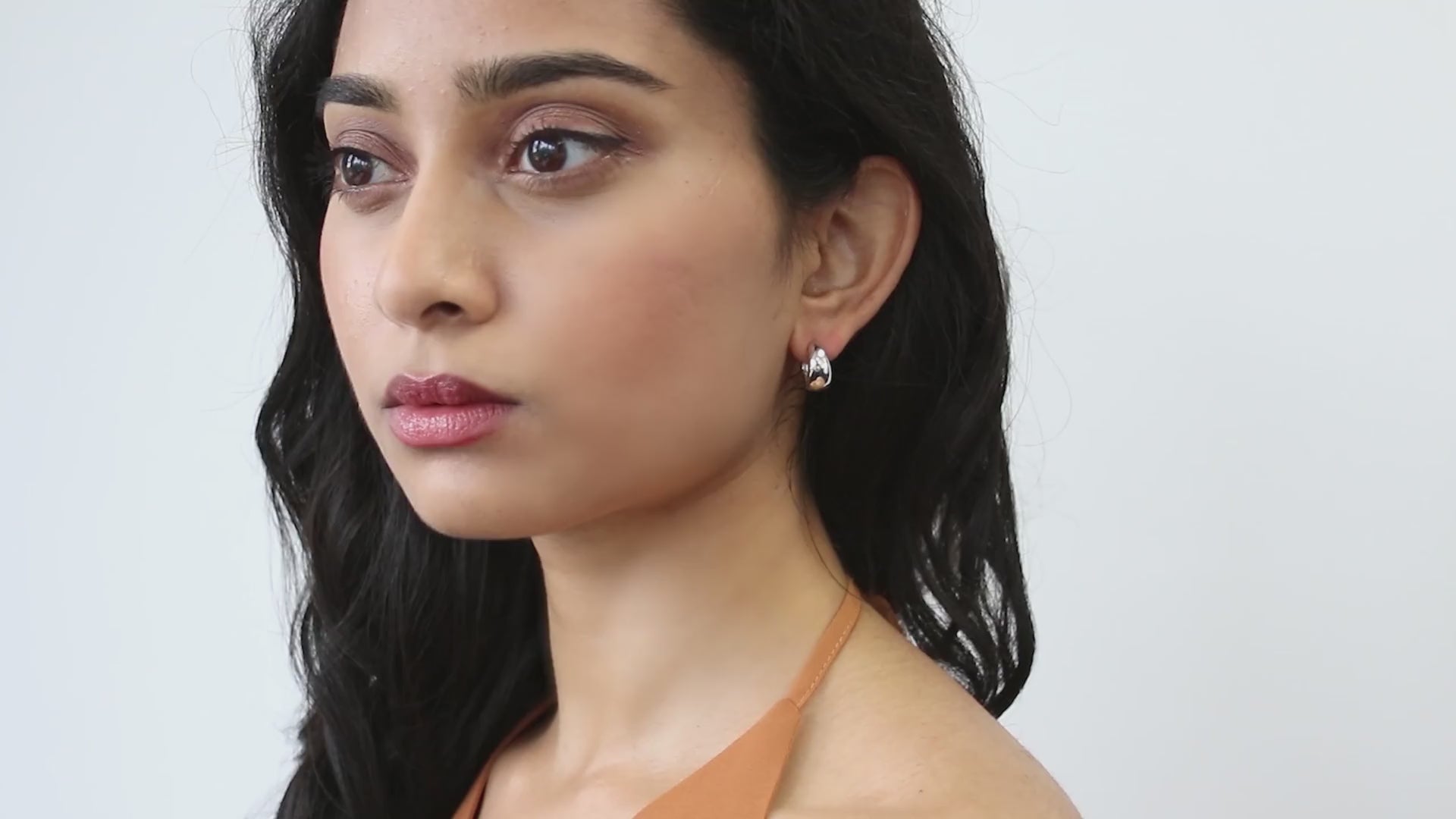 Dome Hoop Huggie Earrings