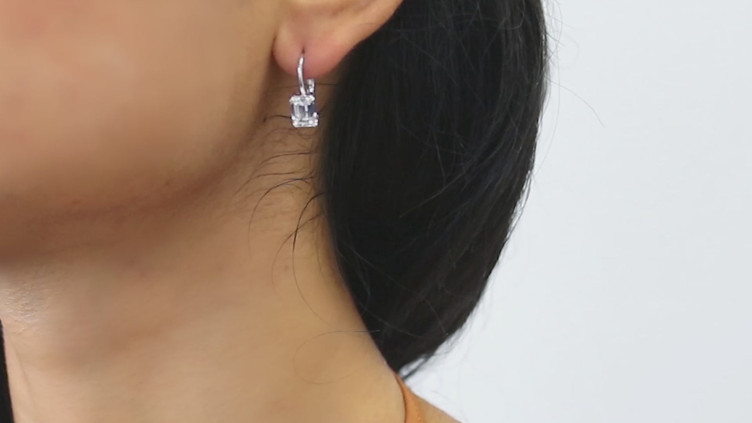 Solitaire CZ Earrings in Gold Flashed Sterling Silver, 2 Pairs, 3 of 12