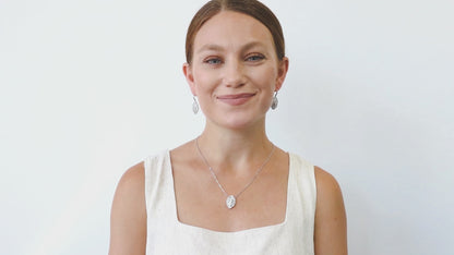 Video Contains Art Deco Milgrain CZ Necklace and Earrings Set in Sterling Silver. Style Number VS386-01