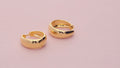 Dome Small Hoop Earrings in Sterling Silver 0.8 inch