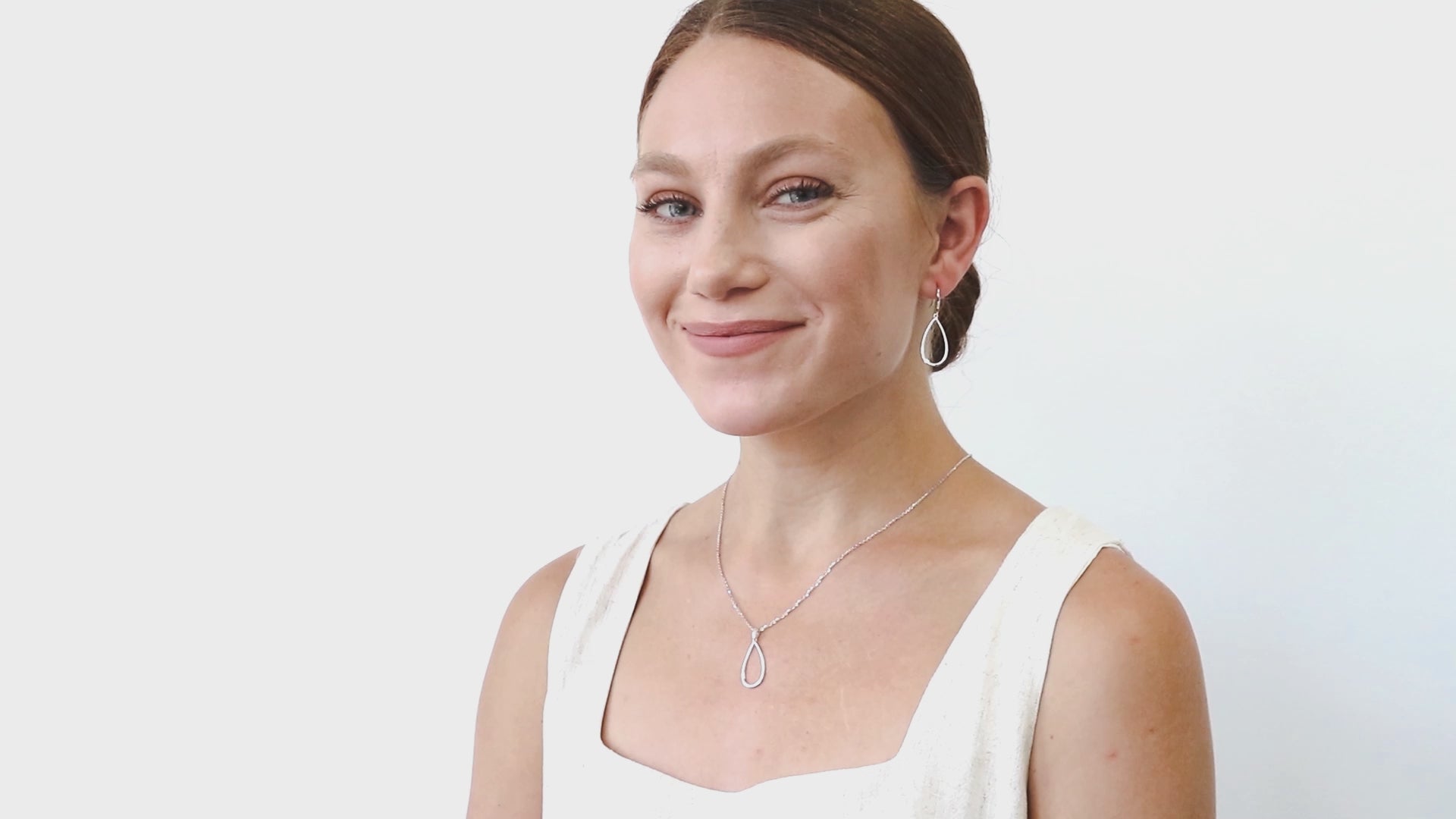 Video Contains Teardrop Fish Hook Dangle Earrings in Sterling Silver. Style Number E1335-01