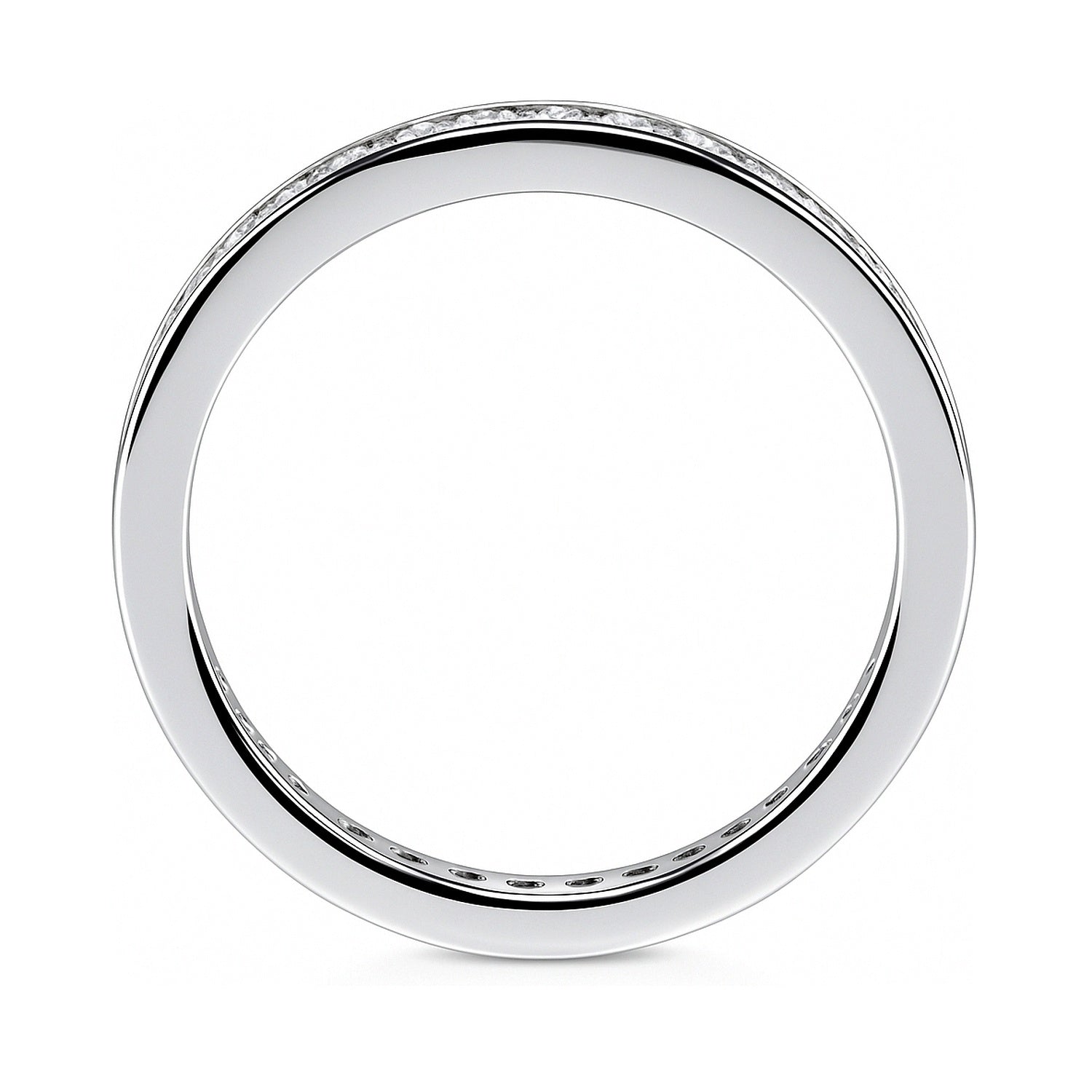 Channel CZ Eternity Ring in Sterling Silver