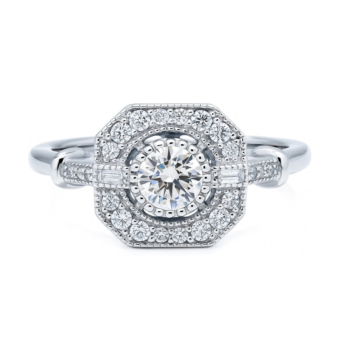 Art Deco CZ Ring in Sterling Silver