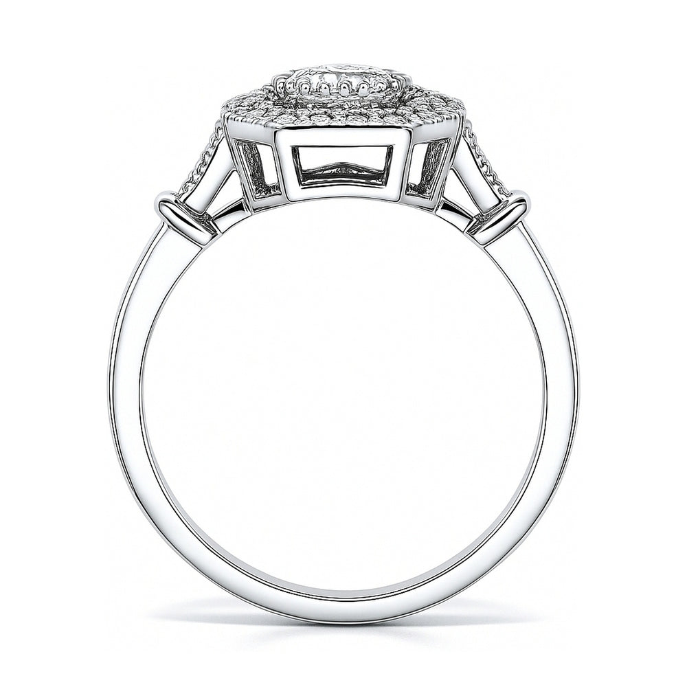 0.5ct Pink Diamond Ring Round Cut Lab Diamond Art Deco Ring 0.5ct Pink Diamond Ring Round Cut Lab Diamond Art Deco Ring
