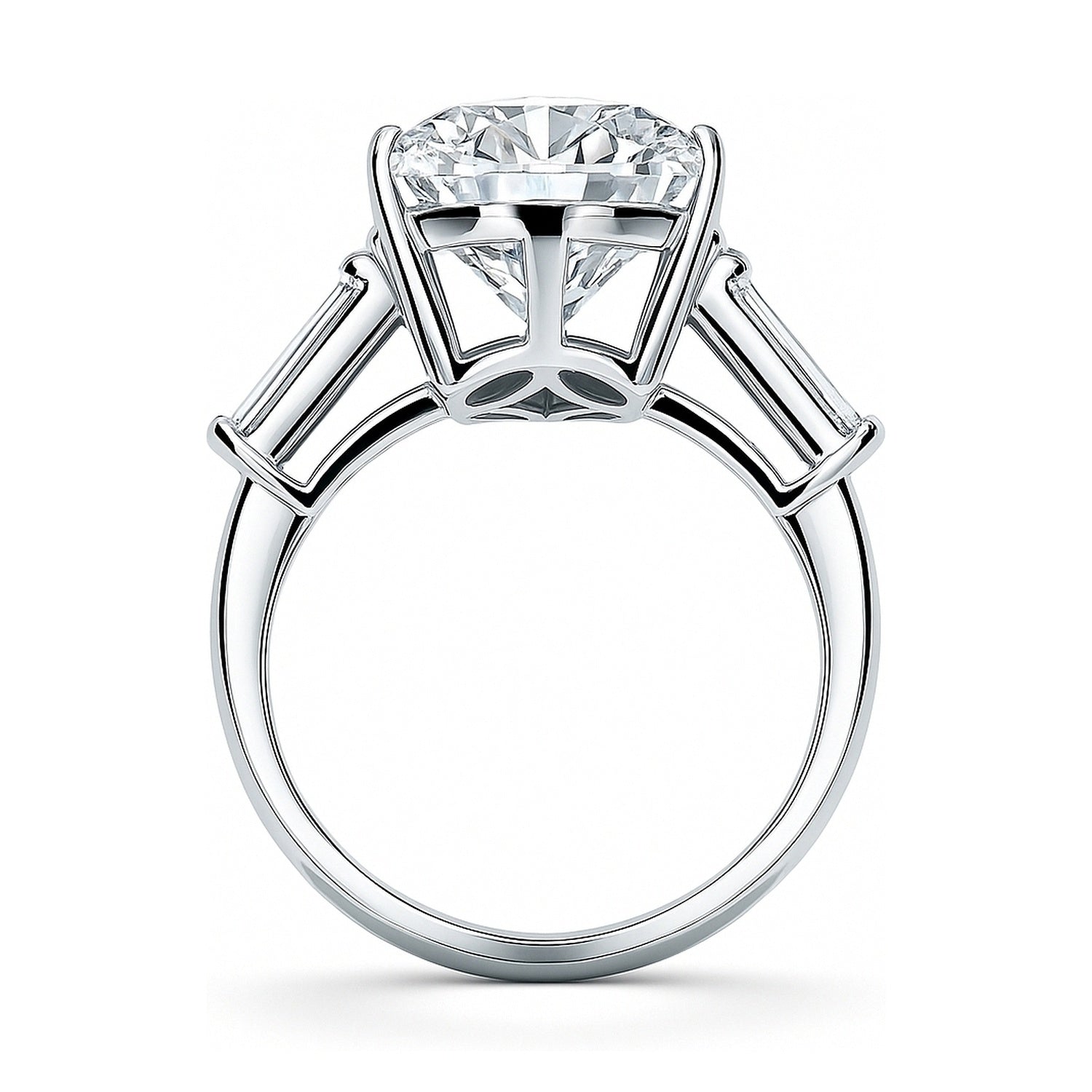 3-Stone 8ct Pear CZ Ring in Sterling Silver, 8 of 9
