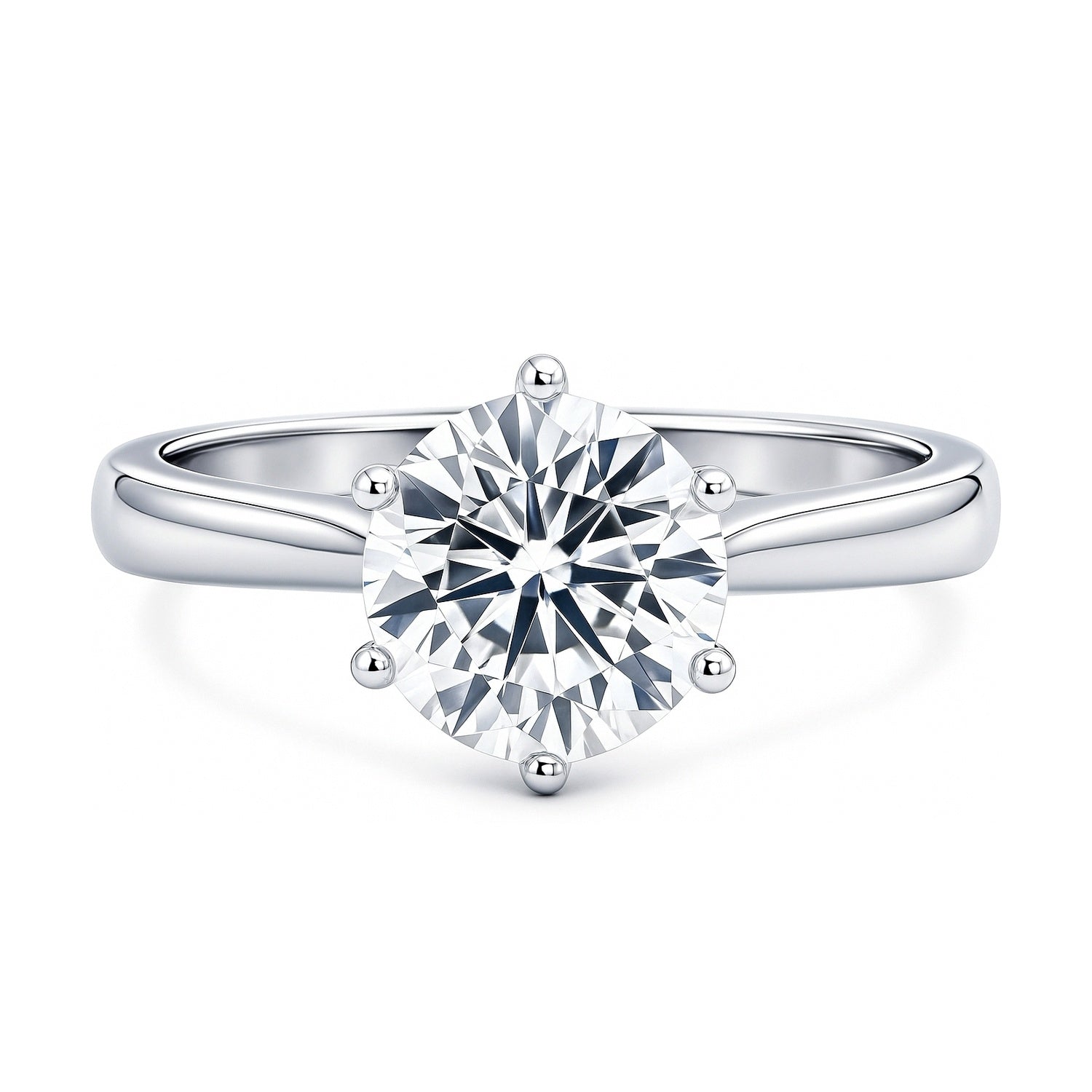 Solitaire 2ct CZ Ring in Sterling Silver, 1 of 17