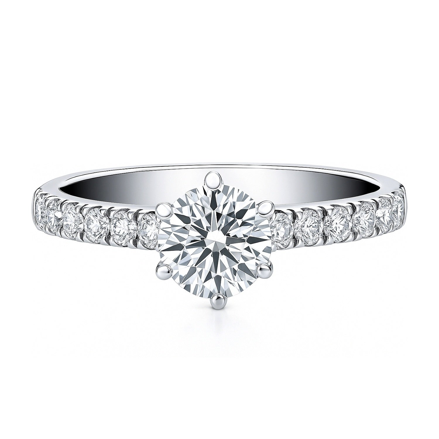 Solitaire 0.8ct CZ Ring in Sterling Silver
