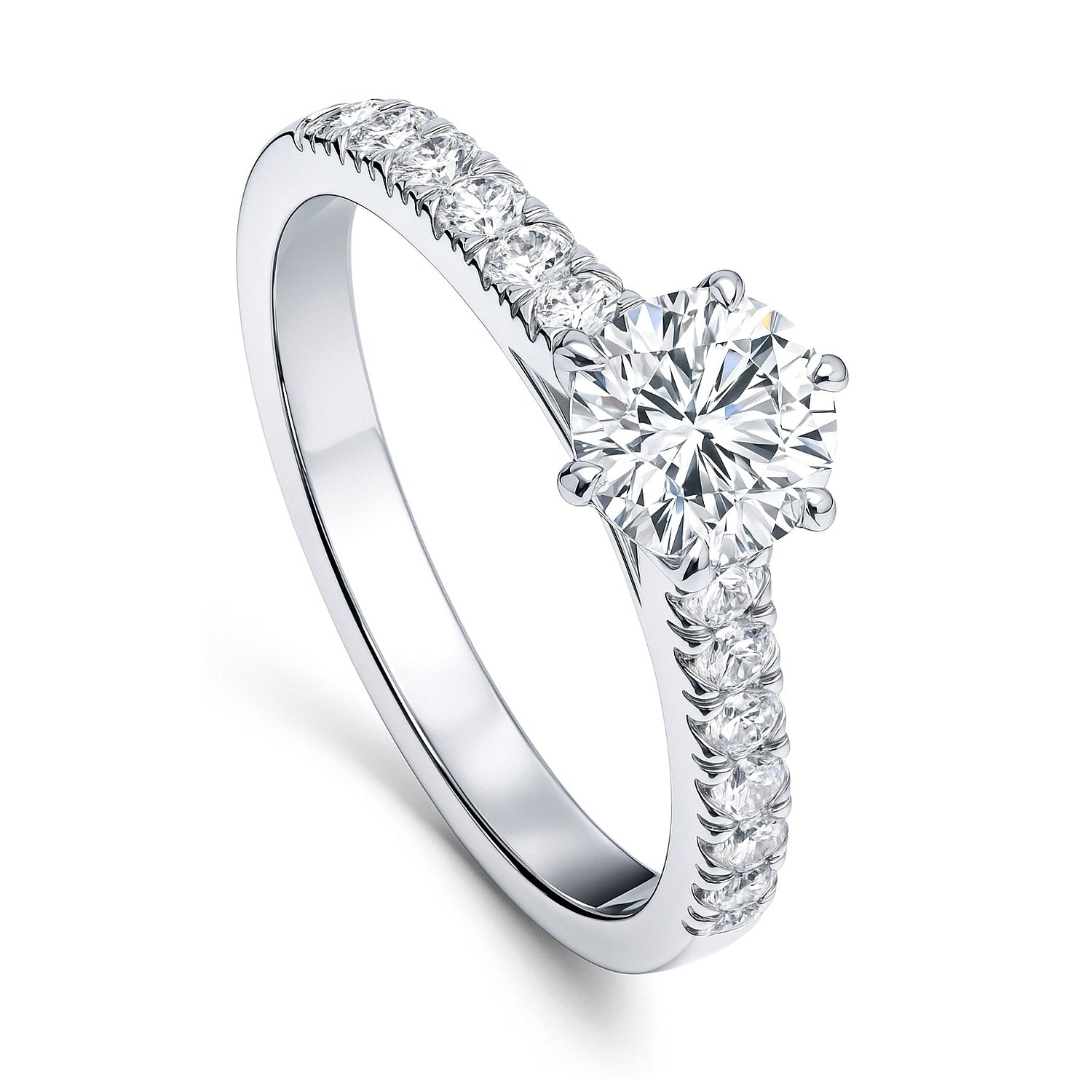 Solitaire 0.8ct CZ Ring in Sterling Silver, 4 of 9