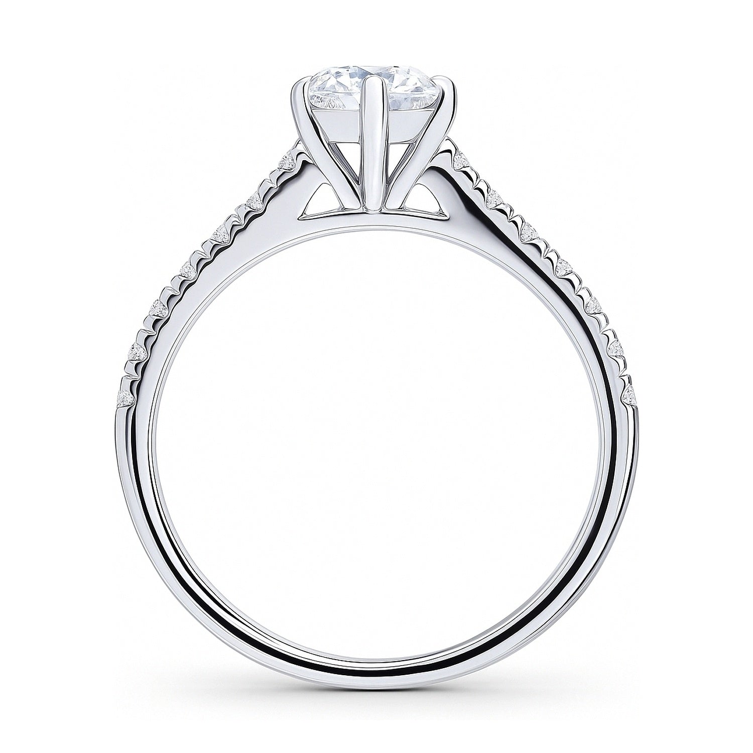Solitaire 0.8ct CZ Ring in Sterling Silver