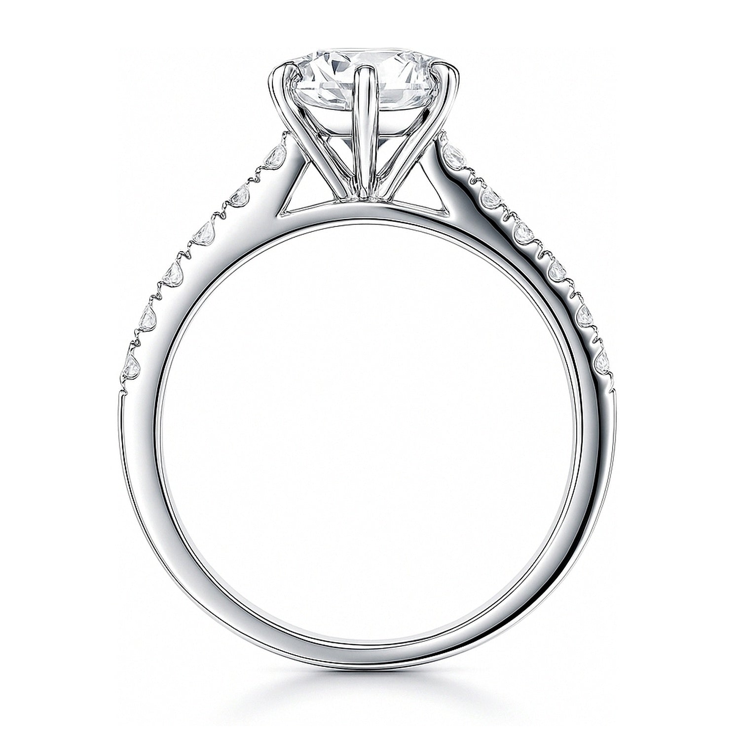 Solitaire 2ct CZ Ring in Sterling Silver, 8 of 10