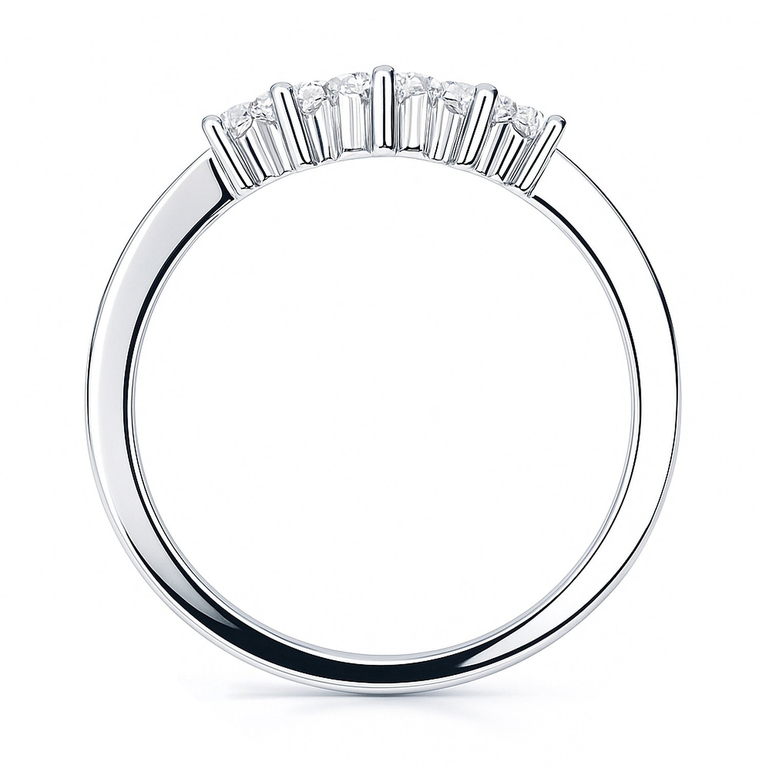 5-Stone Wishbone CZ Band in Sterling Silver, 8 of 9