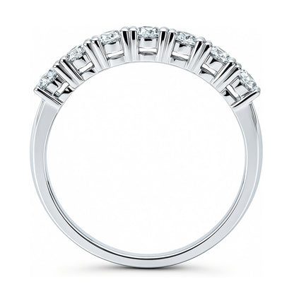 7-Stone CZ Eternity Ring in Sterling Silver