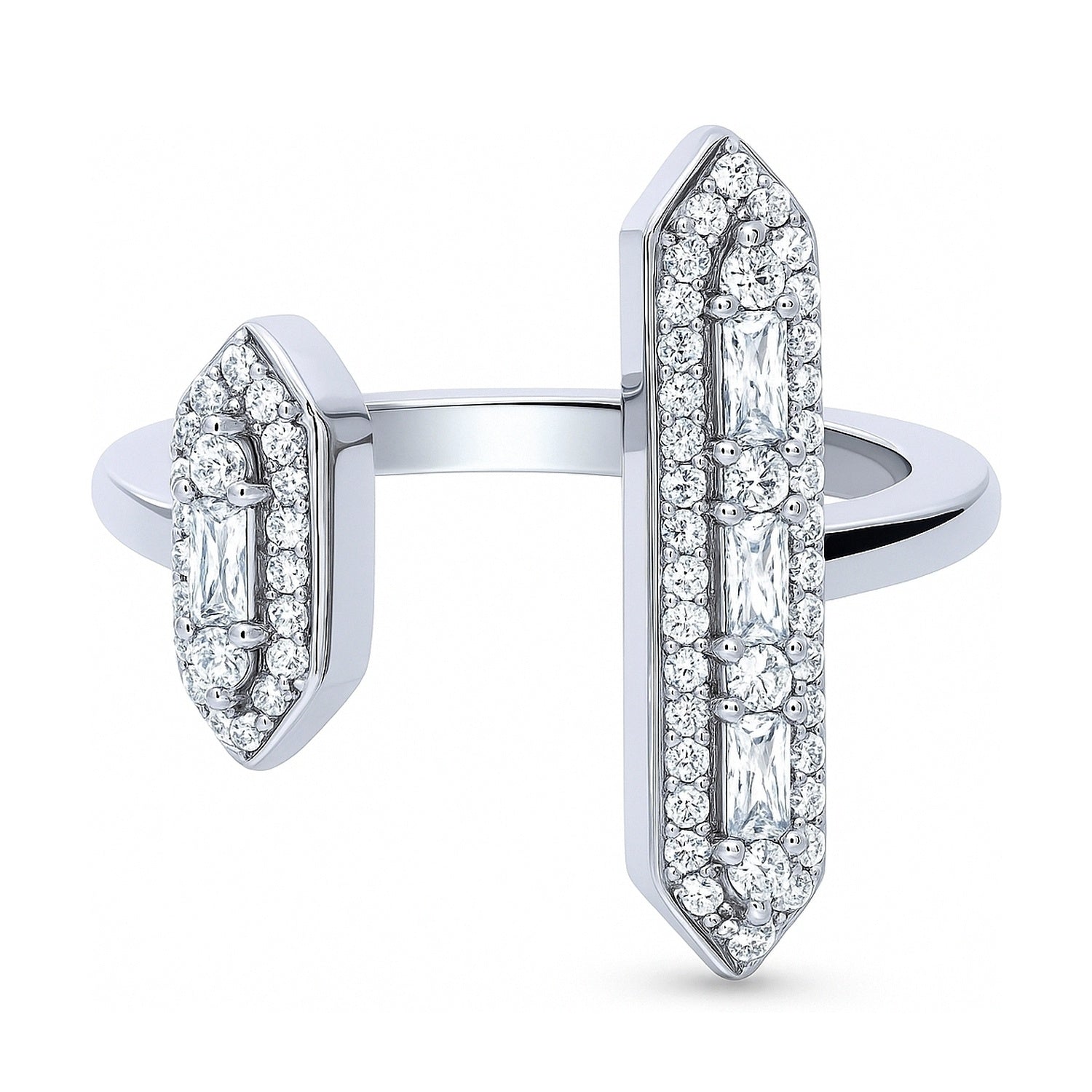 Open Bar CZ Ring in Sterling Silver, 1 of 7