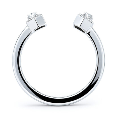 Open Bar CZ Ring in Sterling Silver