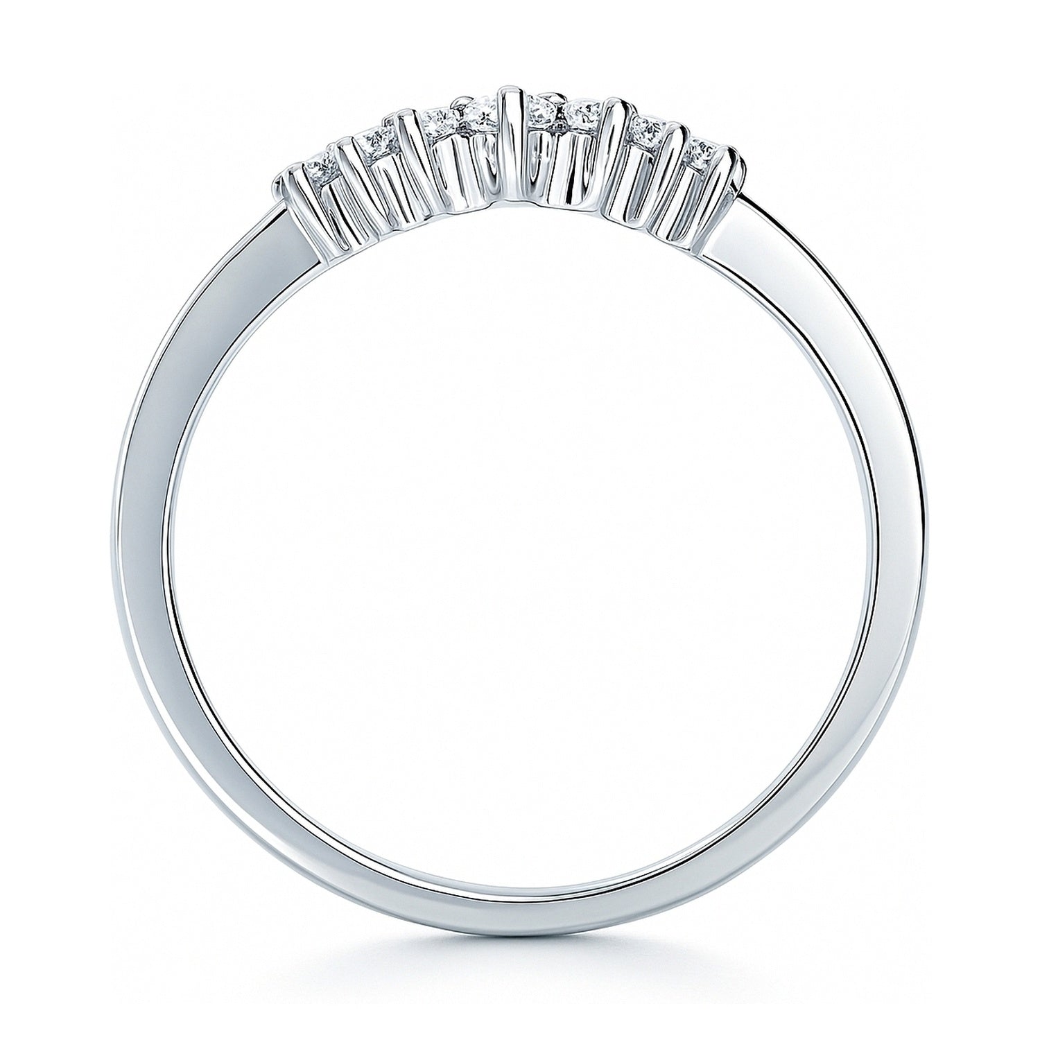 Wishbone 7-Stone CZ Band in Sterling Silver, 8 of 9