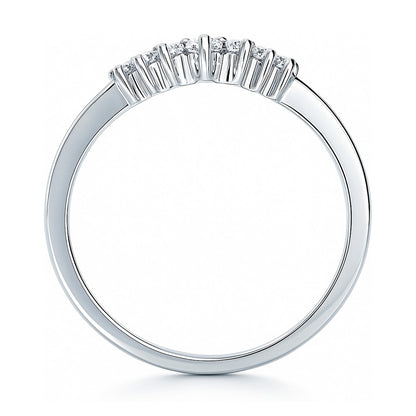 Wishbone 7-Stone CZ Band in Sterling Silver