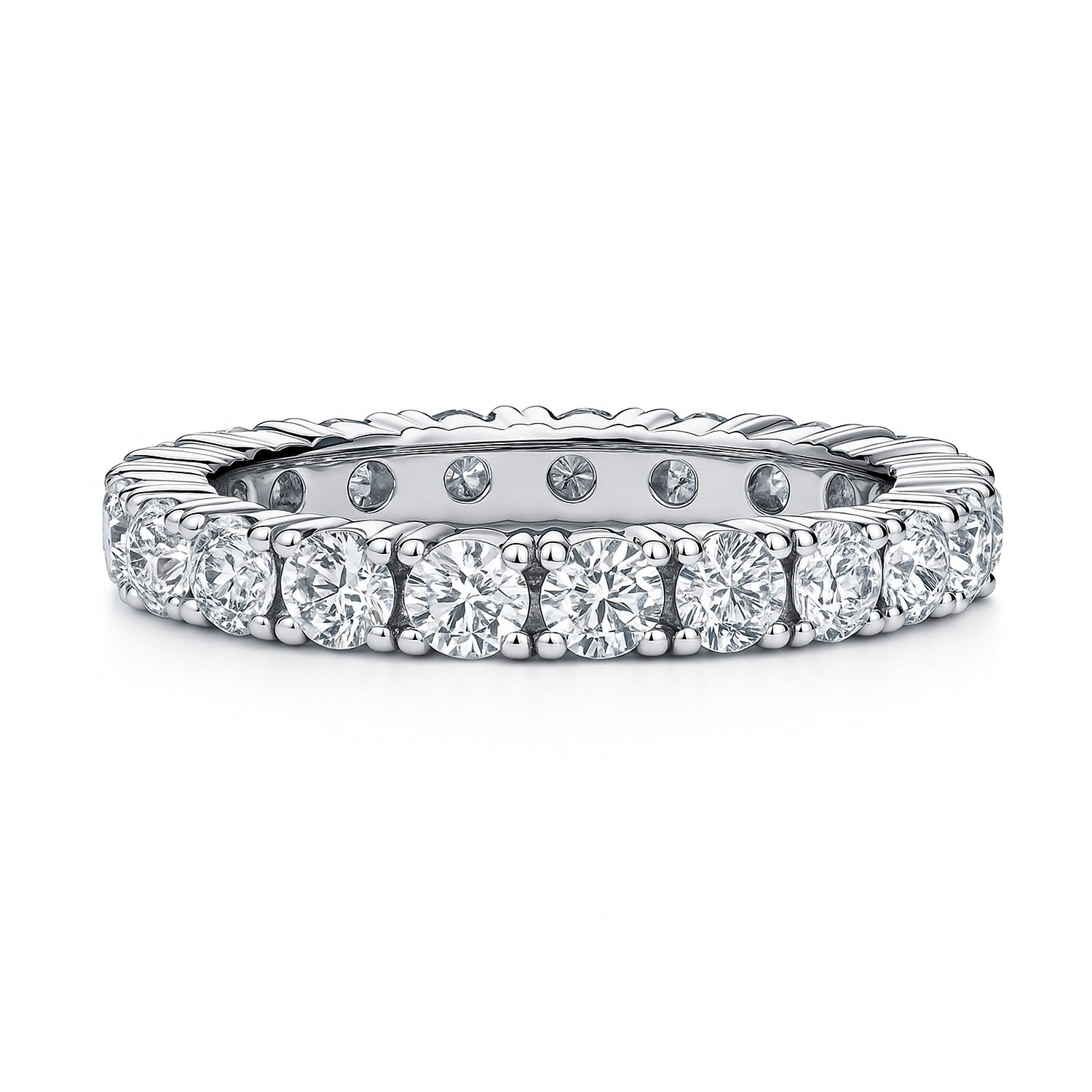 CZ Eternity Ring in Sterling Silver, 1 of 11