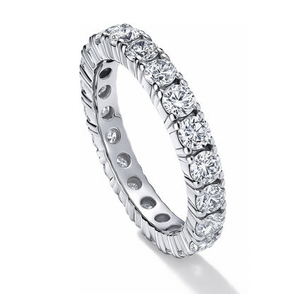 CZ Eternity Ring in Sterling Silver