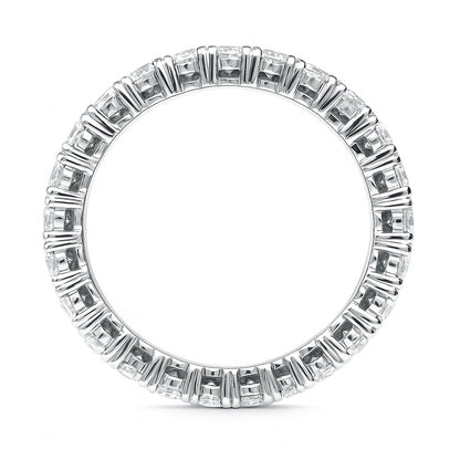 Pave CZ Eternity Ring in Sterling Silver