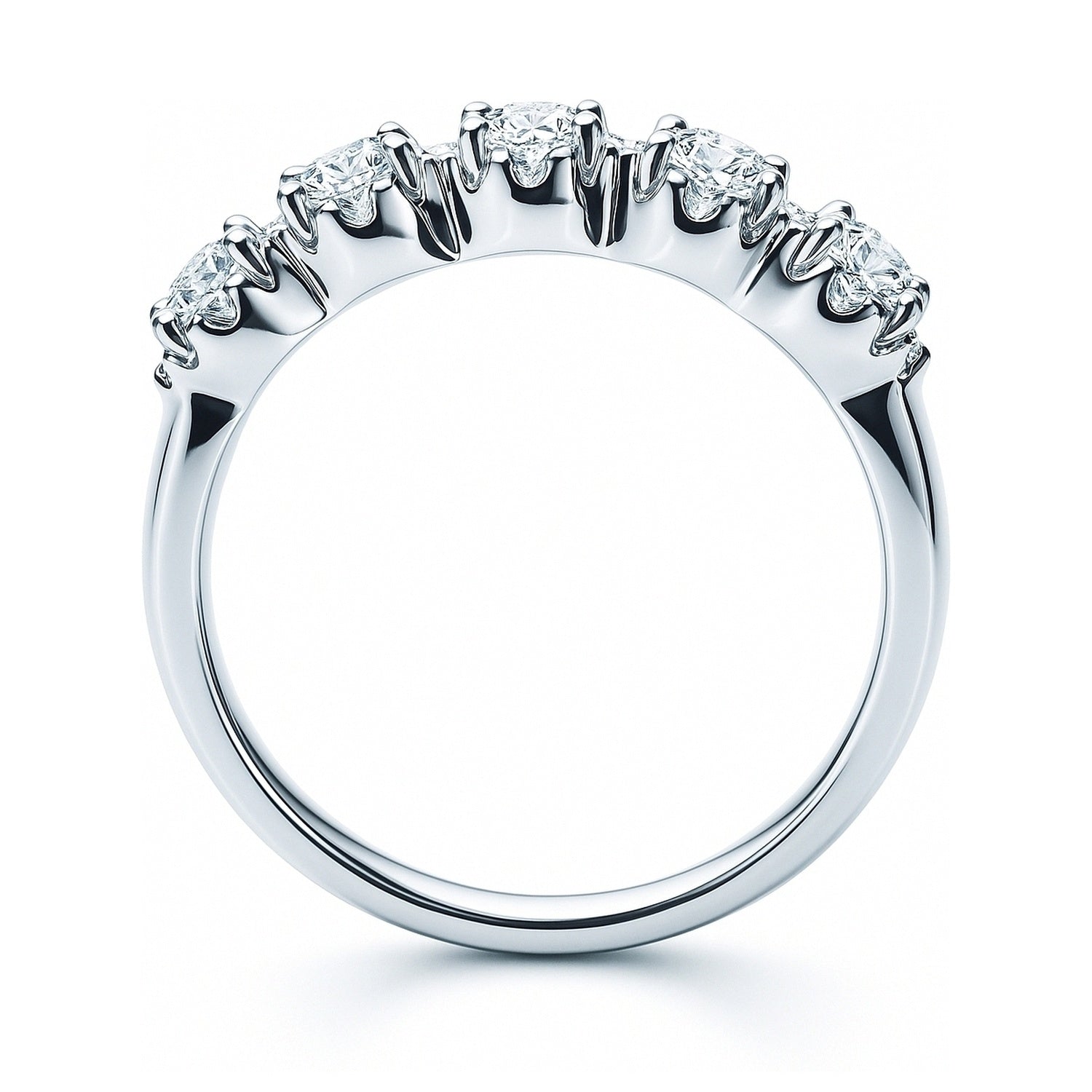 5-Stone CZ Band in Sterling Silver